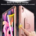 JETech Rotating iPad Air 6.Nesil Klf (11 in)-Rose Gold