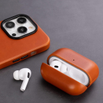 MAOGOAM Deri AirPods Pro 2.Nesil Klf-Orange