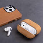 MAOGOAM Deri AirPods Pro 2.Nesil Klf-Brown