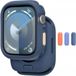 MAGEASY Silikon Apple Watch 9 45mm Bumper Klf-Storm Blue