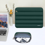 MOSISO MacBook Air/Pro Puffy anta(13-13.3 in)-Peacock Green 