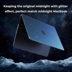 EooCoo MacBook Air M3 Glitter Klf (13 in)-Sparkly Midnight 