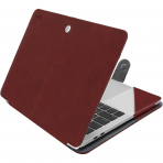 MOSISO Deri MacBook Air M3 Uyumlu Klf (13 in)-Claret Red