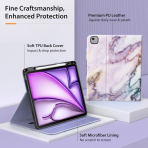 MoKo Deri Folyo iPad Air M2 Klf (13 in)-Marble Purple