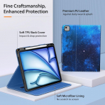 MoKo Deri Folyo iPad Air M2 Klf (13 in)-Blue Starry Sky