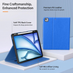 MoKo Deri Folyo iPad Air M2 Klf (13 in)-Blue Wave