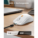 ProtoArc Bluetooth USB-C EM15 Mouse-White 