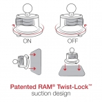 Ram Mounts X-Grip ve Twist-Lock 9/10 in Uyumlu Tablet Vantuz Montaj Seti RAM-B-166-UN9U