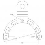 Ram Mounts Motosikletler in Kk Gaz Tank Top Taban RAM-B-410U 