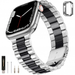 SUNFWR Apple Watch 9 45mm Kay-Silver Black 