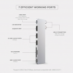 Satechi USB C Hub 7si 1 Arada Adaptr-Silver 