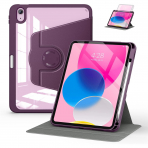 Soke Rotating iPad 10.Nesil Klf (10.9 in)-Purple