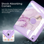 Soke Rotating 360 iPad 10.Nesil Klf (10.9 in)-Lilac Marble