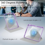 Soke Rotating 360 iPad 10.Nesil Klf (10.9 in)-Lilac Marble