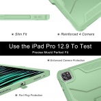 Soke Tam Korumal iPad Pro 6/5/4.Nesil Klf (12.9 in)-Matcha Green