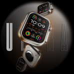 Suitisbest Apple Watch Ultra 2.Nesil Bumper Klf-Titanium Black 