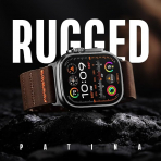 Suitisbest Apple Watch 10 46mm Deri Kay -Dirty Brown Black 