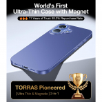 TORRAS Apple iPhone 16 Manyetik Slim Klf -Blue Purple