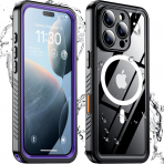 Temdan Apple iPhone 16 Pro Su Geirmez Klf -Purple