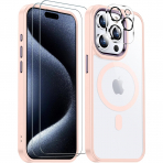 Temdan Manyetik iPhone 15 Pro Max Klf -Pink