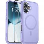 Temdan Apple iPhone 16 Manyetik Klf -Purple 