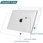 Teryeefi MacBook Air M3 Koruyucu Klf (13.6 in)-Crystal Clear