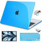 Teryeefi MacBook Air M3 Koruyucu Klf (13.6 in)-Crystal Blue