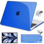 Teryeefi MacBook Air M3 Koruyucu Klf (13.6 in)-Crystal Deep Blue