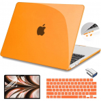 Teryeefi MacBook Air M3 Koruyucu Klf (13.6 in)-Crystal Orange 