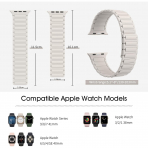 TiMOVO Apple Watch 41mm Manyetik Kay-White