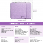 TiMOVO Cepli Laptop antas (13.3-14 in)-Lilac 