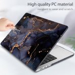 Tuiklol MacBook Pro Sert Kabuk Klf (14 in)-Black Marble