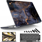 Tuiklol MacBook Pro Sert Kabuk Klf (14 in)-Black Marble