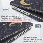 Tuiklol MacBook Pro Sert Kabuk Klf (14 in)-Moon and Stars