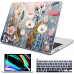 Tuiklol MacBook Pro Sert Kabuk Klf (14 in)-Watercolor Flowers