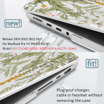 Tuiklol MacBook Pro Sert Kabuk Klf (14 in)-Sparkly Flowers