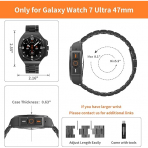 ULTIMAL Galaxy Watch Ultra elik Kay (47mm)-Black