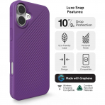 ZAGG Apple iPhone 16 Plus Luxe Snap Klf-Purple