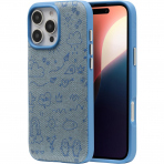 Zagg Apple iPhone 16 Pro London Snap Klf -Blue Doodle