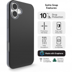 Zagg Apple iPhone 16 Plus SoHo Snap Klf -Black