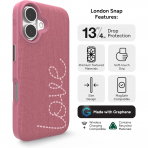 Zagg Apple iPhone 16 London Snap Klf -Pink