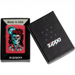 Zippo Dapper Skeleton Tasarm Krmz akmak