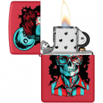 Zippo Dapper Skeleton Tasarm Krmz akmak