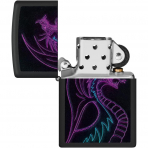 Zippo Siyah Light Dragon Karanlkta Parlayan akmak