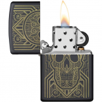 Zippo Art Deco Kafatas Siyah akmak