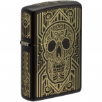 Zippo Art Deco Kafatas Siyah akmak