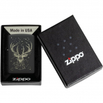 Zippo Geyikli Takmyldz Mat Siyah akmak