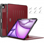 ZtotopCase Kalem Blmeli iPad Air Klf (13 in)-Wine Red