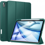 Ztotop Kalem Blmeli iPad Air 6.Nesil Klf (11 in)-Dark Green