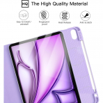 Ztotop Kalem Blmeli iPad Air 6.Nesil Klf (11 in)-Purple